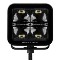 Hella Universal Black Magic 3.2in LED Cube Kit - Spot Beam