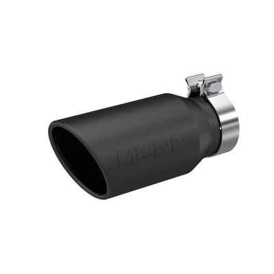 קצה MBRP אוניברסלי 4.5 אינץ' OD / 3.2 אינץ' כניסה / אורך 10 אינץ' / קצה מגולגל בחיתוך בזווית - שחור