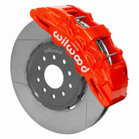 ערכת בלם קדמי של Wilwood SX6R 14 אינץ' GT חריץ אדום 05-13 Chevy Corvette