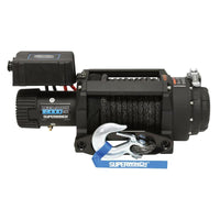 Superwinch 18000 LBS 12V DC 33/64in x 79 רגל חבל סינתטי טייגר Shark 18000SR כננת