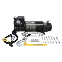 Superwinch 11500 LBS 12V DC 3/8in x 80ft חבל סינטטי Tiger Shark 11500 Winch