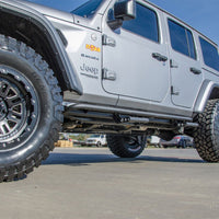 N-Fab RKR Rails 2018 Jeep Wrangler JL 4 Door Dab אורך - שחור מבריק - 1.75in