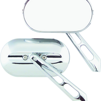 Kuryakyn Magnum Mirrors Small Flat Glass Chrome Chrome