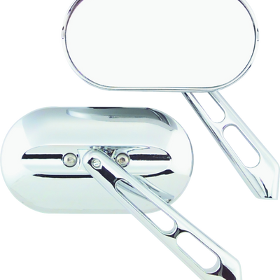 Kuryakyn Magnum Mirrors Small Flat Glass Chrome Chrome