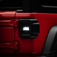 Raxiom 18-22 ג'יפ רנגלר JL פנסים אחוריים LED- בית שחור (עדשה מעושנת)