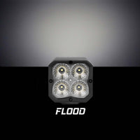 XK Glow XKchrome 20w LED Cube Light עם אור RGB Accent - קרן הצפה