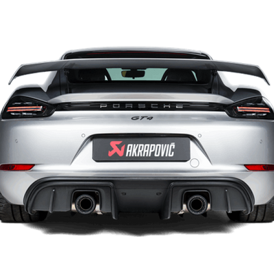 Akrapovic 2020+ Porsche Cayman GT4 (718) Slip On Race Line (טיטניום) (טיפים לדרישה / אפשרות 2)