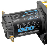 Superwinch 2500 LBS 12V DC 3/16in x 40ft חבל סינטטי Terra 2500SR כננת - קמט אפור