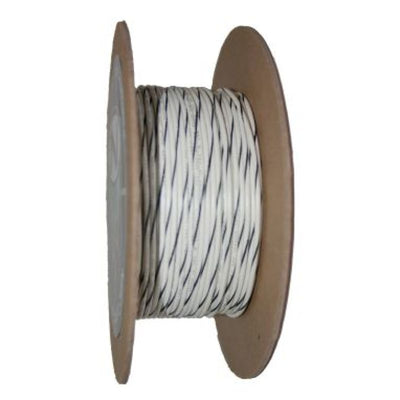 NAMZ OEM Color Primary Wire 100ft. סליל 18 גרם - פס לבן/שחור