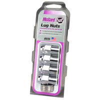 McGard Hex Lug Nut (Reg. Shank - .746in.) 1/2-20 / 13/16 Hex / 1.65in. אורך (4-Pack) - כרום