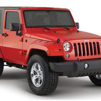 Bushwacker 07-18 Jeep Wrangler Pocket Style Fibers 2pc מתאים לכלי ספורט 2 דלתות בלבד - שחור