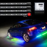 XK Glow 3 מיליון צבע XKGLOW LED הדגשה ערכת רכב/משאית 8x24In tubes