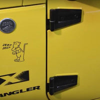 קנטרול 07-18 ג'יפ רנגלר JK סט ציר דלת גוף 8 חלקים 4 דלתות - מעיל אבקה שחור