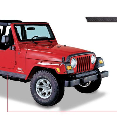 Bushwacker 97-06 Jeep Wrangler Trail Armor Side Rocker Panels - שחור