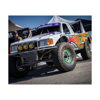 KC HiLiTES 8 אינץ'. כיסוי רך עגול HID (זוג) - שחור עם לוגו KC מוברש צהוב