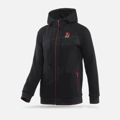 Akrapovic Mens Corpo Zip Hoodie שחור - גדול