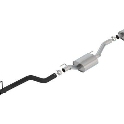 Borla 2020 Jeep Gladiator JT 3.6L V6 AWD 2.75in Touring Climber קצה סירה שחור ו-Over-axle