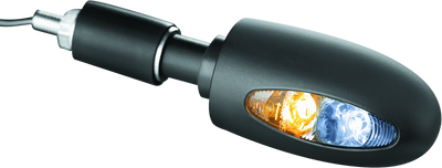 Kuryakyn Bl 1000 כידון 7/8-1 אינץ' עם קצוות חלולים לבן/ענבר סאטן שחור