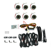 KC HiLiTES Cyclone V2 LED - אור סלע - מערכת 6 אורות - שקופה - קרן הצפה 5W