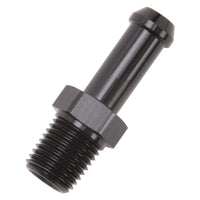 Edelbrock קצה צינור ישר 1/4In NPT ל 3/8In Barb Black Anodize