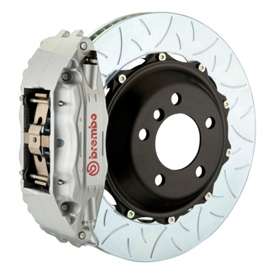 Brembo 01-06 M3 (E46) חזית GT BBK 4 יציקת בוכנה 2pc 355x32 2pc רוטור מחורץ סוג3-כסף