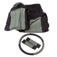 השתוללות 1987-1995 ג'יפ רנגלר(YJ) כיסויי מושבים משולבים - שחור/אפור