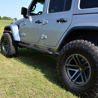 N-Fab Trail Slider Steps 18-20 ג'יפ רנגלר JL SUV 4 דלתות - SRW - מרקם שחור