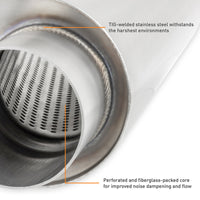 משתיק קול אוניברסלי של Mishimoto עם יציאה/יציאה מאוזנת של 3.0 אינץ' - מוברש