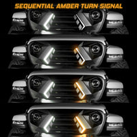 XK Glow JK Wrangler XKCHROME LED גריל ערכת (מצב כפול)