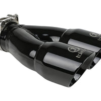 aFe Takeda 2.5 אינץ' 304 פלדת אל חלד קצה פליטה 2.5 אינץ' יציאה כפולה 3 אינץ' - שחור