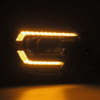 AlphaRex 12-15 Toyota Tacoma LUXX LED מקרן פנסי קרש סגנון אלפא שחור עם DRL
