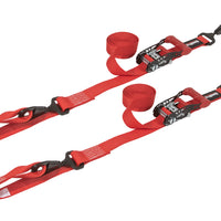 SpeedStrap 1 1/2In x 10Ft Ratchet Tie-Down עם קשירה רכה (2 חבילות) - אדום