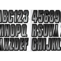 ערכת רישום כיתוב קשיח 3 אינץ' - 300 כסף/שחור