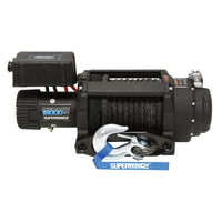 Superwinch 18000 LBS 12V DC 33/64in x 79 רגל חבל סינתטי טייגר Shark 18000SR כננת