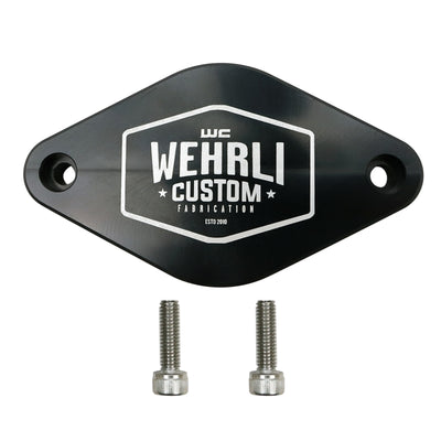 Wehrli 11-16 שברולט 6.6L LML Duramax Turbo Resonator Billet Block Off Plate