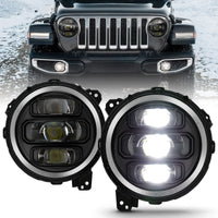ANZO 2018-2019 Jeep Wrangler Full Led ProjectorH.L שחור