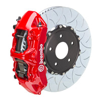 Brembo 04-17 WRX STi/18-21 WRX STI Front GT BBK 6 יציקת בוכנה 350x34 2 יחידות רוטור מחורץ סוג3-אדום