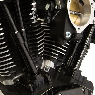 S&amp;S Cycle 99-17 BT דגמי Quickee Pushrods עם כיסויים שחורים מבריק