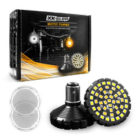 ערכת איתות קדמי לאופנוע XK Glow LED - עדשות שקופות בסגנון שטוח