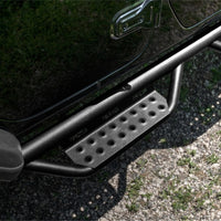 N-Fab RS Nerf Step 07-18 ג'יפ רנגלר JK 4DR - אורך מלא - טקסטיל שחור