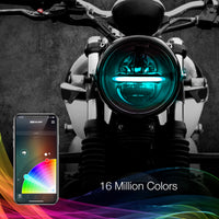 XK Glow Chrome Bezel 5.75in XKchrome פנס LED