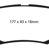 EBC 06-11 Dodge Nitro 3.7 Greenstuff רפידות בלם אחוריות