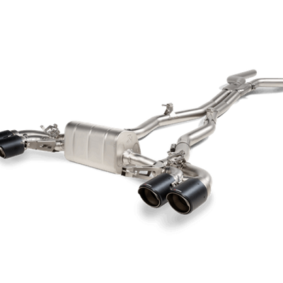 Akrapovic 2021 BMW M8/M8 Competition (F91/F92) Evolution Line Cat Back (טיטניום) עם עצות פחמן