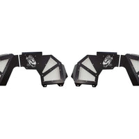 Fishbone Offroad 2018+ Jeep Wrangler JL סט קדמי/אחורי של 4 אלומיניום - Blk Powdercoat פנימי פגושים