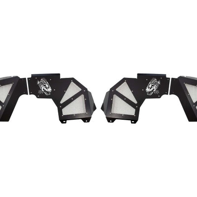 Fishbone Offroad 2018+ Jeep Wrangler JL זוג קדמי אלומיניום - פגושים פנימיים במעיל אבקה שחור