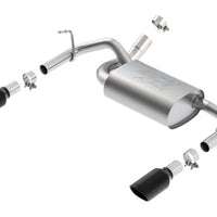 Borla 12-14 Jeep Wrangler JK 2/4Dr Rr Section ATAK Single Square Rlld אגזוז כרום שחור בחיתוך זווית