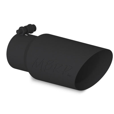 MBRP חוד אוניברסלי 4 אינץ' OD 3 אינץ כניסת 10 אינץ' אורך כפול קיר זווית קצה שחור