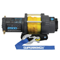 Superwinch 2500 LBS 12V DC 3/16in x 40ft חבל סינטטי Terra 2500SR כננת - קמט אפור