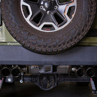 aFe Vulcan Series 2.5in 304SS Cat-Back Exhaust 07-18 Jeep Wrangler (JK) V6-3.6/3.8L with טיפים שחורים