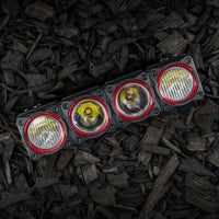 KC HiLiTES FLEX ERA LED Light Bar Bezel Kit עבור 10 אינץ'. פלחים - אדום